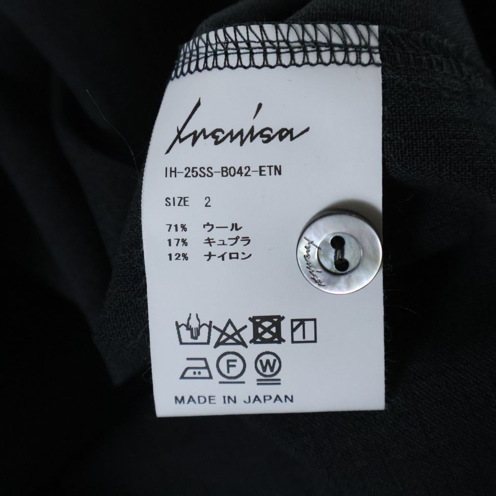 IRENISA (イレニサ) 25SS Wool Shirt ウール半袖シャツ グレー IH-25SS