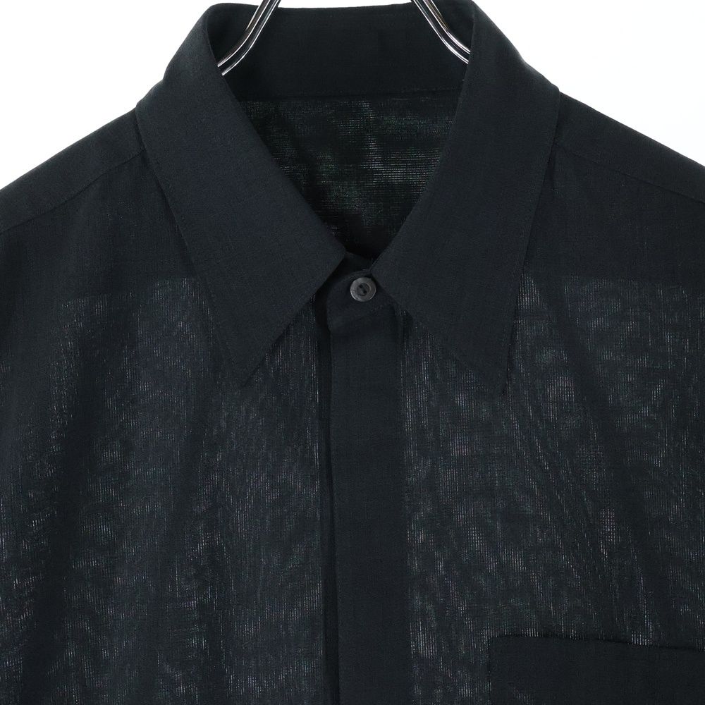 IRENISA (イレニサ) 25SS Wool Shirt ウール半袖シャツ グレー IH-25SS