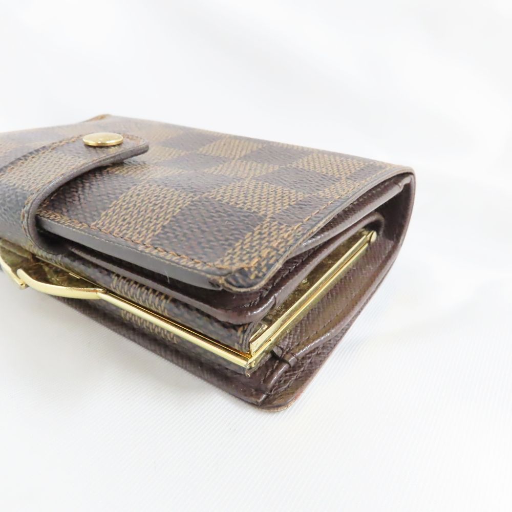 Ts802451 ルイ・ヴィトン 二つ折り財布 ダミエ がま口 N61674