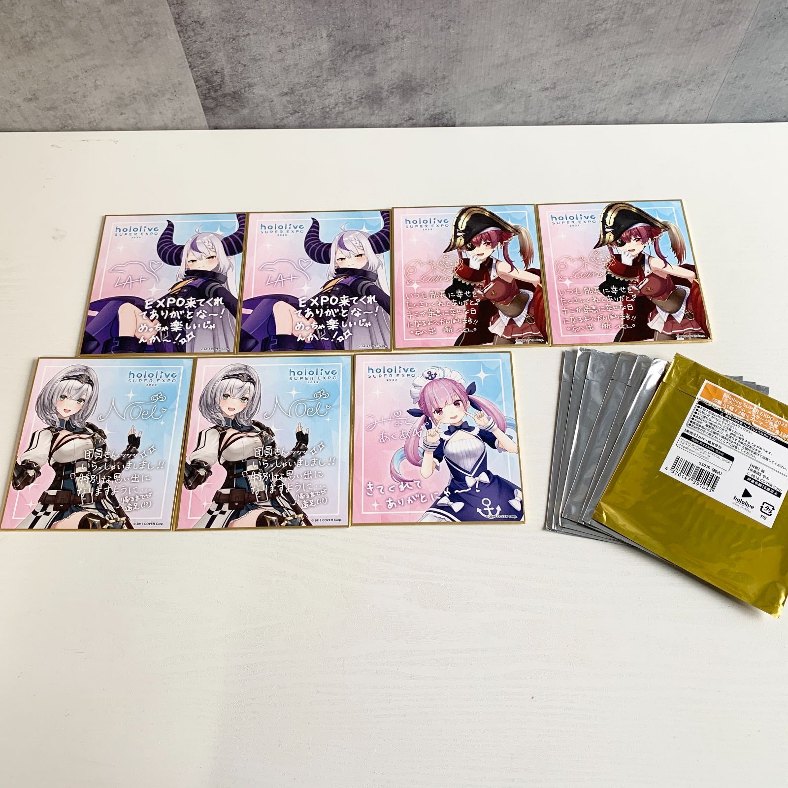 ホロライブ EXPO 2023 色紙 3期生+4期生+5期生+holoX 15枚 バーチャルYouTuber ホロライブ hololive SUPER EXPO 2023 ランダム