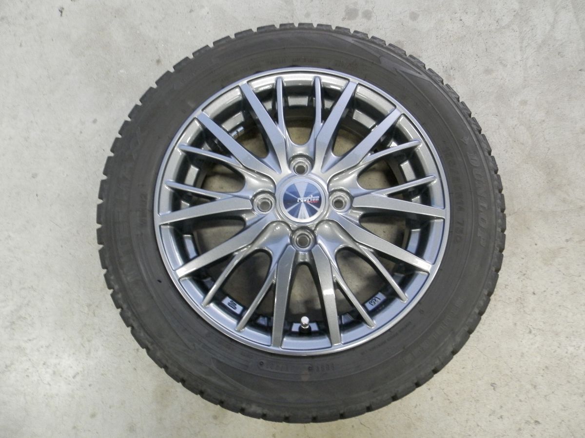 ワゴンR RAVRION RM 01 14インチ 社外アルミホイール付スタッドレスタイヤ 4本SET 155 65 R 14 4 5 J 45 H 100 軽自動車