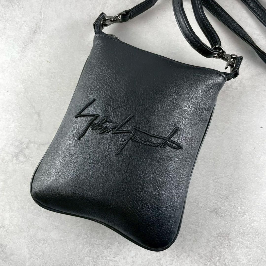 未使用に近い◎ディスコードヨウジヤマモト ボディバッグ レザー ブラック 極美品 Discord Yohji Yamamoto ディスコードヨウジヤマモト ブランド