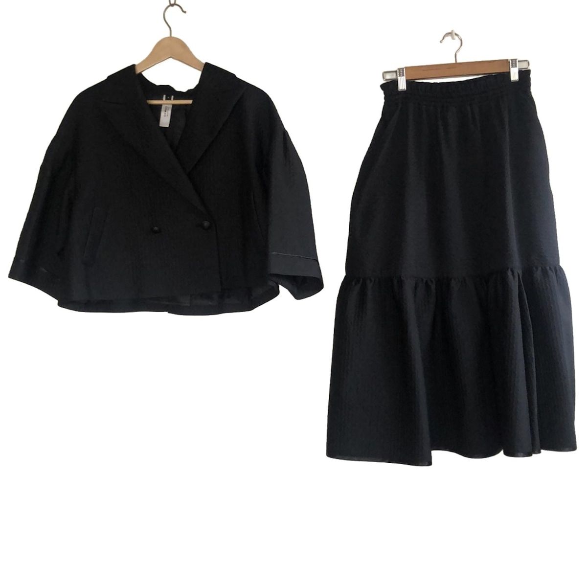 CHONO チョノ スカートスーツ レディース - 黒 ウエストゴム