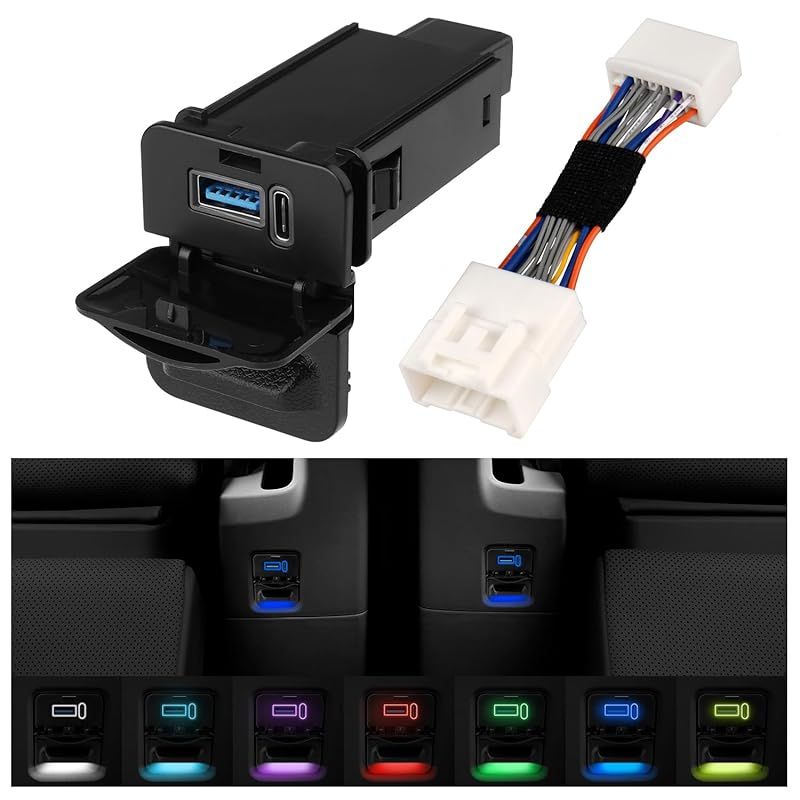 【在庫セール】GIMUYA トヨタ アルファード 30系 ヴェルファイア USBポート qc3.0+pd 2列目座席増設 type-c 増設電源ユニット 前期 後期 30系 AGH3#W GGH3#W AYH30W 2015年1月?現行 車種専用設計 車u 1