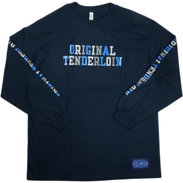 Size【XL】 TENDERLOIN テンダーロイン LONG SLEEVE TEE 2A NAVY ロンT