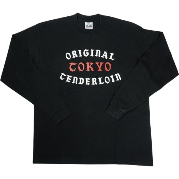 Size XL テンダーロイン TEE L S OTT BLACK ロンT 黒 品 良い