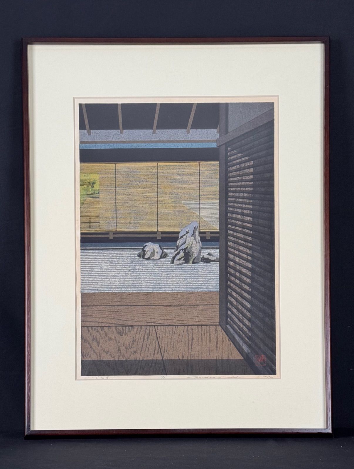 空充秋「歌声」木版画 直筆サイン入り 1975年作 限定80点 抽象彫刻家 yosukehasegawa.artworks Banksy works by Debris of dollar