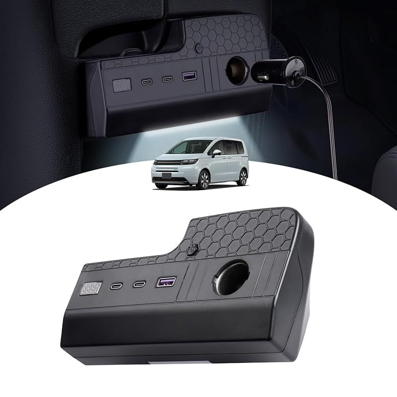 【在庫セール】GIMUYA ホンダ 新型 フリード GT系 増設電源 ユニット FREED GT1/2/3/4/5/6/7/8 EX CROSSTAR 2024年6月～ 専用設計 usb 増設ソケット 分配器 QC3.0 USBポートx1 Type-C P 1