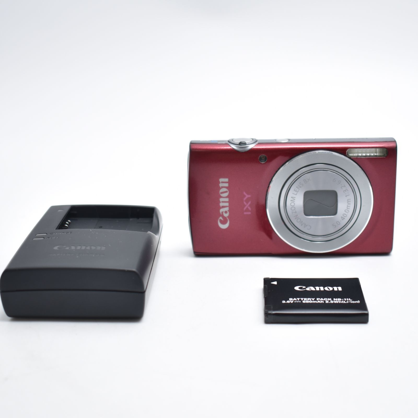 B#10503 Canon デジタルカメラ IXY 120 光学8倍ズーム レッド IXY120