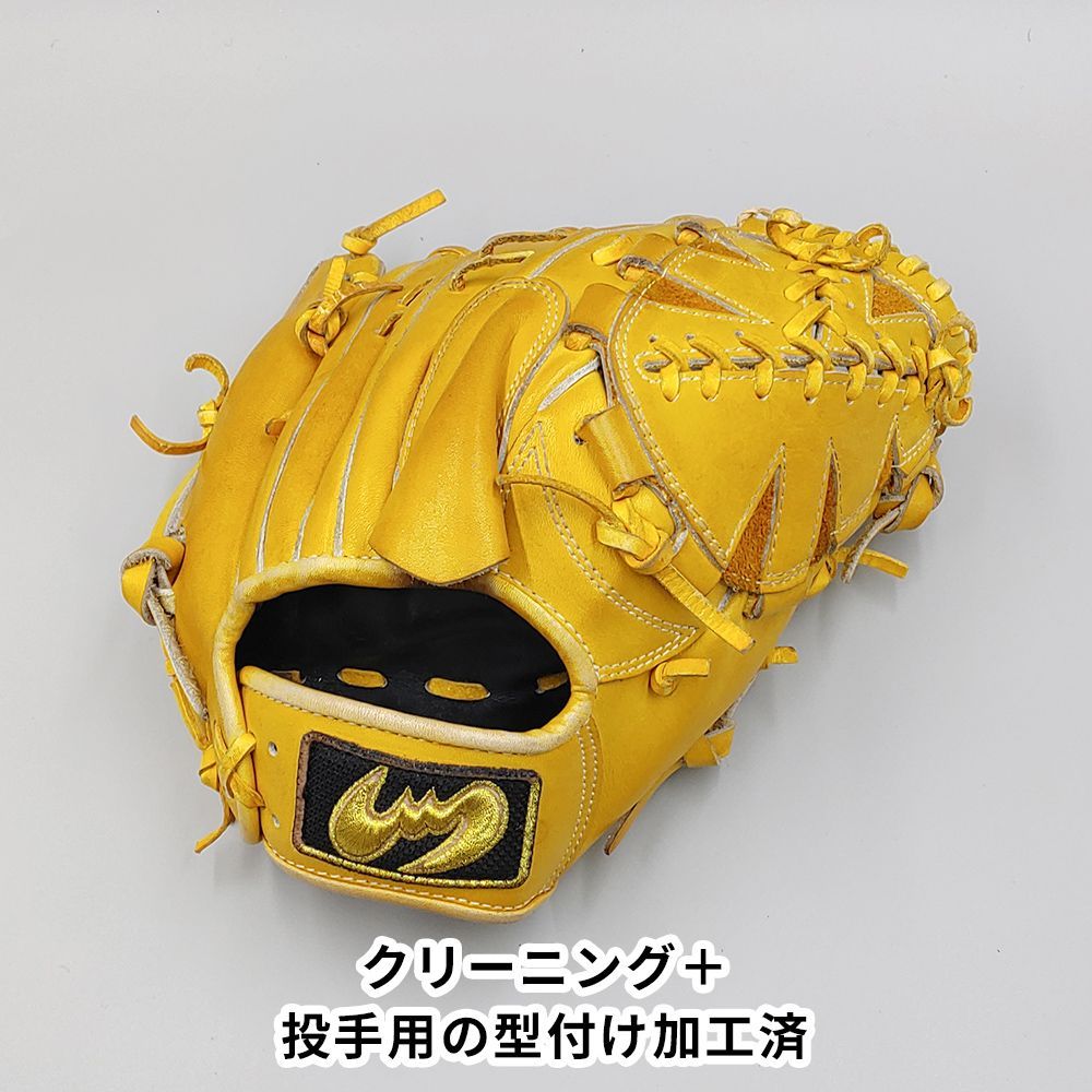 クリーニング済み 】 ジームス 軟式グローブ / 割引 投手用 型付け済み