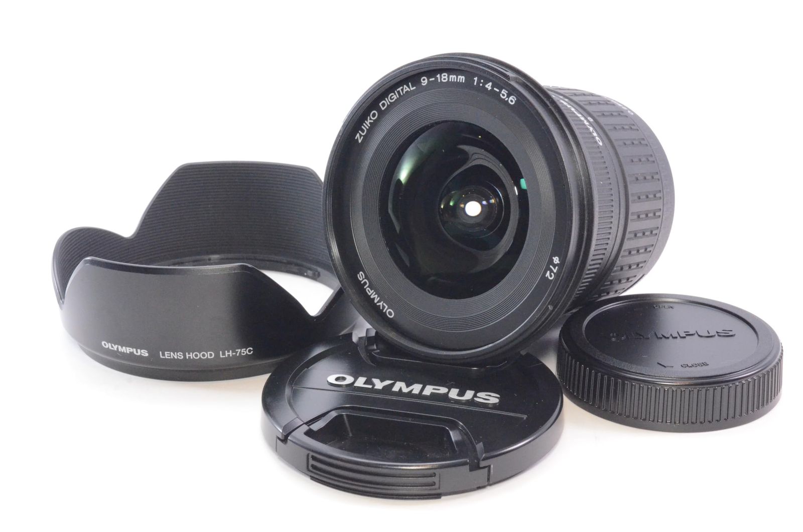 レンズフードつき OLYMPUS オリンパス ZUIKO DIGITAL ED 9 18 mm F 4 0 5 6 超広角ズームレンズ