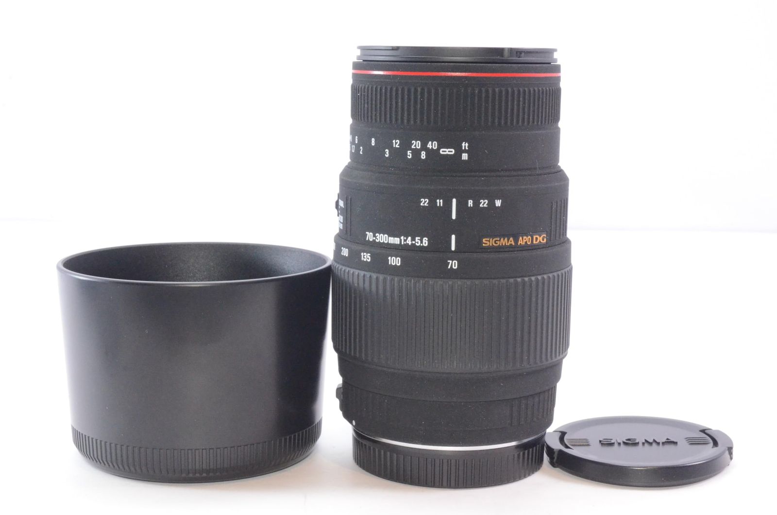  レンズフード付き SIGMA シグマ APO 70 300 mm F 4 5 6 DG MACRO キヤノン用 フルサイズ対応 望遠ズームレンズ レンズ(ズーム) カメラ