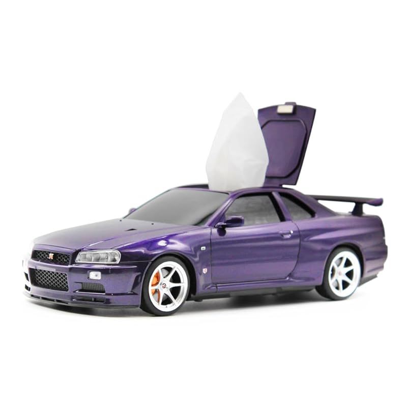 在庫 ウェットティッシュケース スカイライン GT-R BNR 34 パープル 0