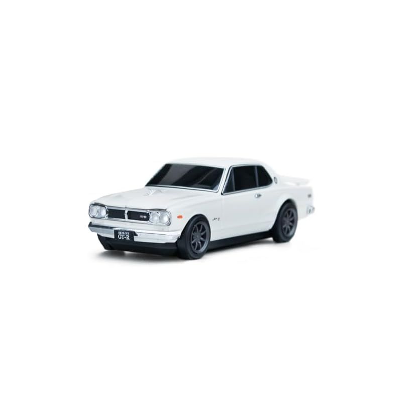 在庫 無線マウス 日産スカイライン 2000 GT R ホワイト 通称ハコスカ 無線式 Bluetooth 対応 mouse Nissan Skyline white