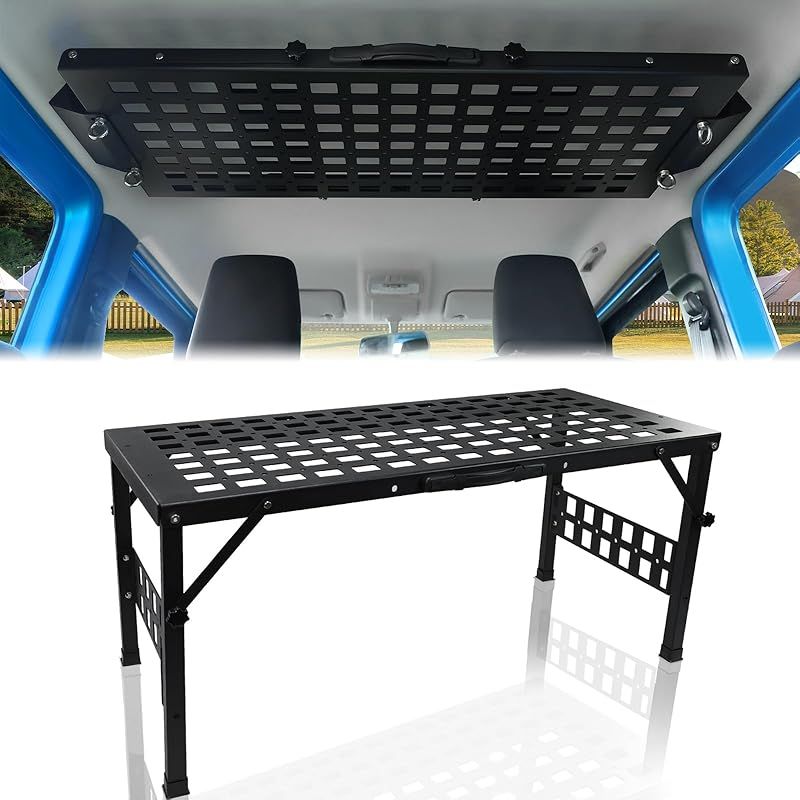 在庫 AMWMORV ジムニー 収納ラック JB 64 74 トランク収納ボックス 収納トランク拡張棚 アイボルト固定 取外 透かし彫り 収納 吊り下げ収納 天井収納 戸外活動