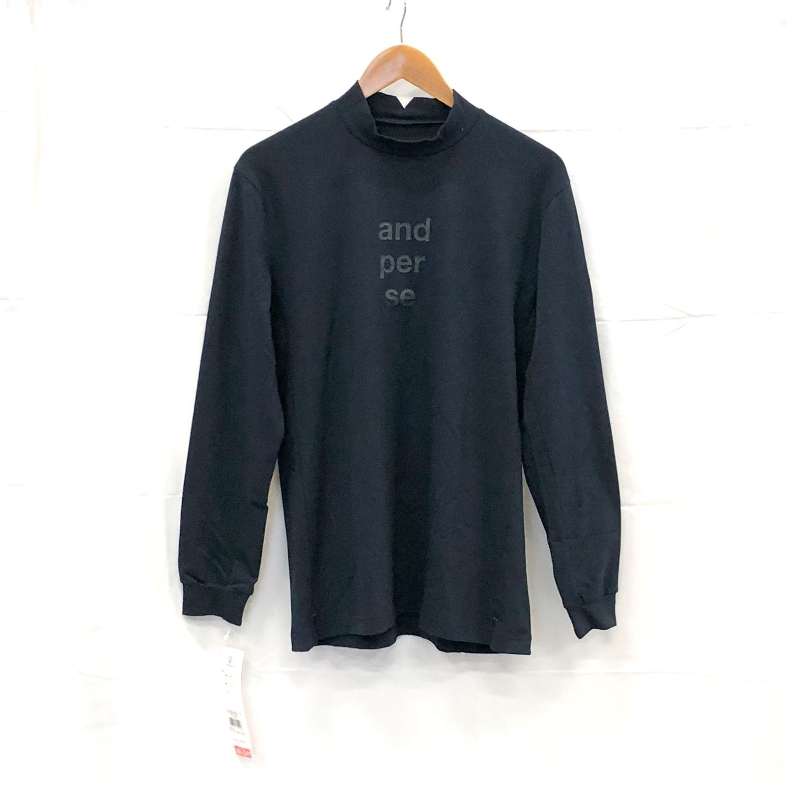 アンパスィ　メンズウェア　 Lサイズ and per se（アンパスィ） 長袖 モックネックシャツ メンズ ゴルフ