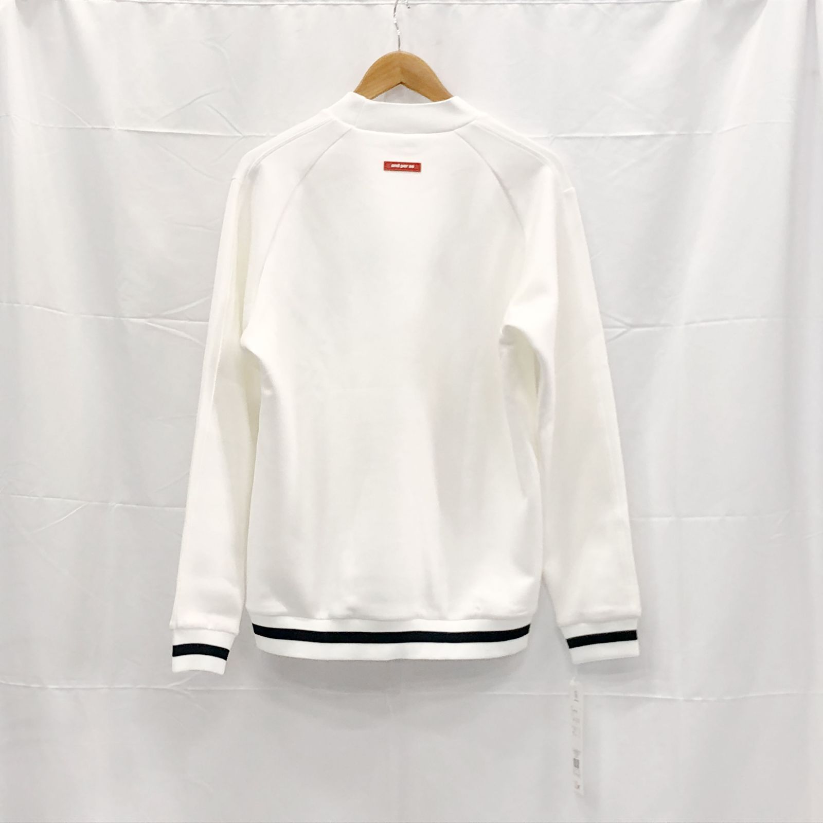 ! アンパスィ｜メンズ｜ＬＬサイズ｜モックネックスウェット｜ホワイト系｜古着ゴルフウェア