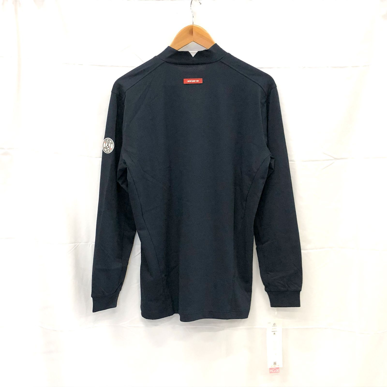 アンパスィ　メンズウェア　 Lサイズ and per se（アンパスィ） 長袖 モックネックシャツ メンズ ゴルフ