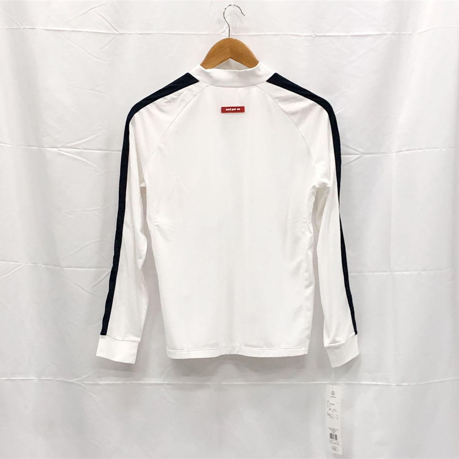 タグ付き! アンパスィ｜レディース｜Ｍサイズ｜ハイネックシャツ｜ホワイト系｜古着ゴルフウェア