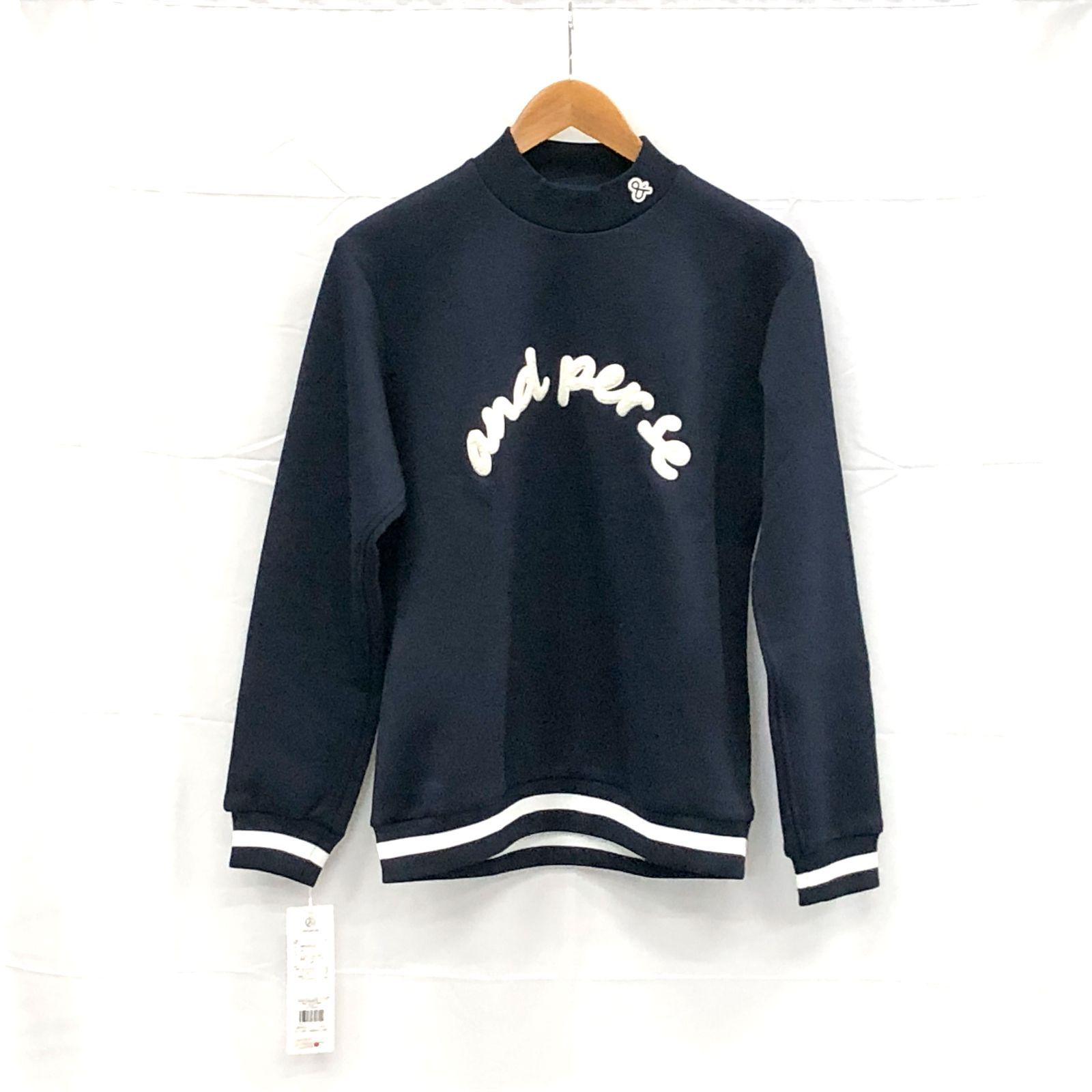 タグ付き! アンパスィ｜メンズ｜Ｍサイズ｜モックネックスウェット｜ネイビー系｜古着ゴルフウェア