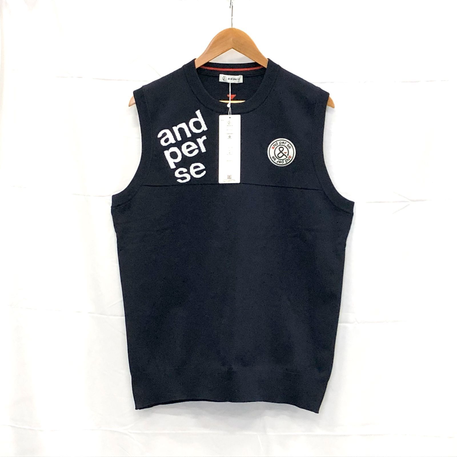 未使用 アンパスィand per se ゴルフ ニット ベスト メンズ L 新品タグ付き!】アンパスィ｜メンズ｜LLサイズ｜ニットベスト