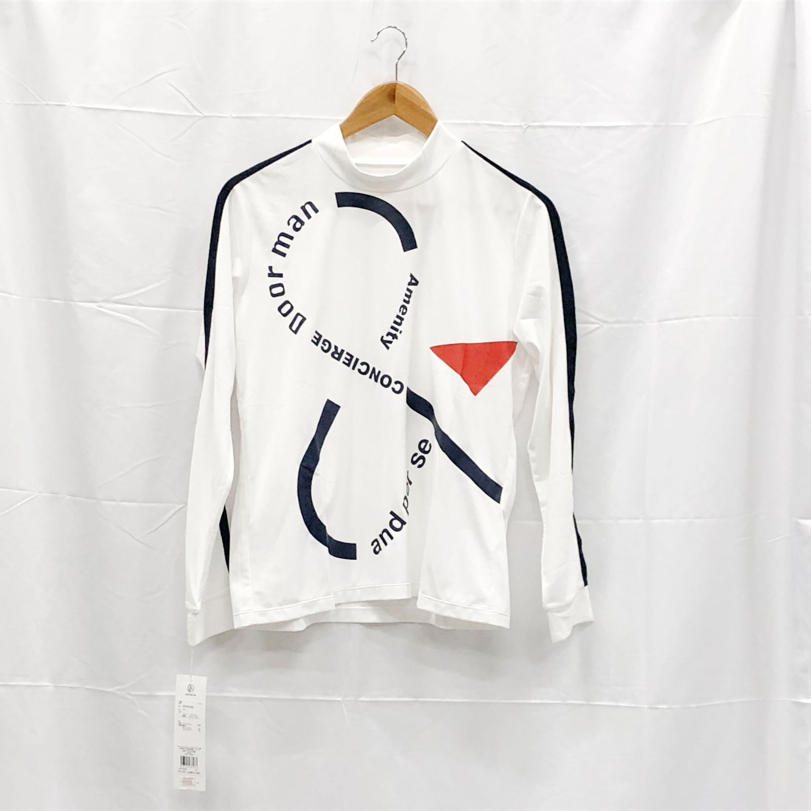 タグ付き! アンパスィ｜レディース｜Ｌサイズ｜ハイネックシャツ｜ホワイト系｜古着ゴルフウェア