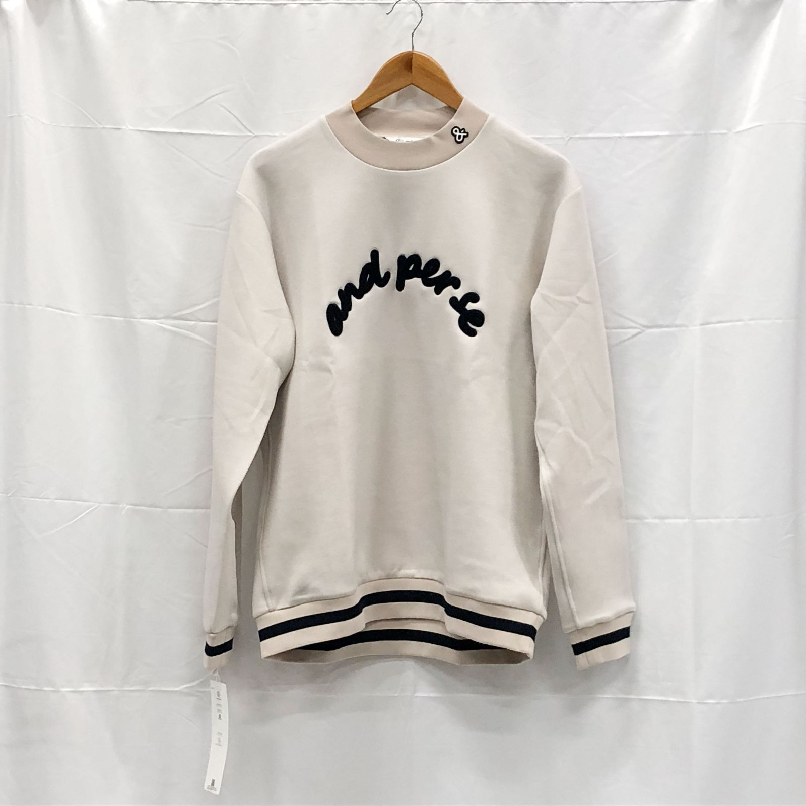 ! アンパスィ｜メンズ｜ＬＬサイズ｜モックネックスウェット｜ベージュ系｜古着ゴルフウェア