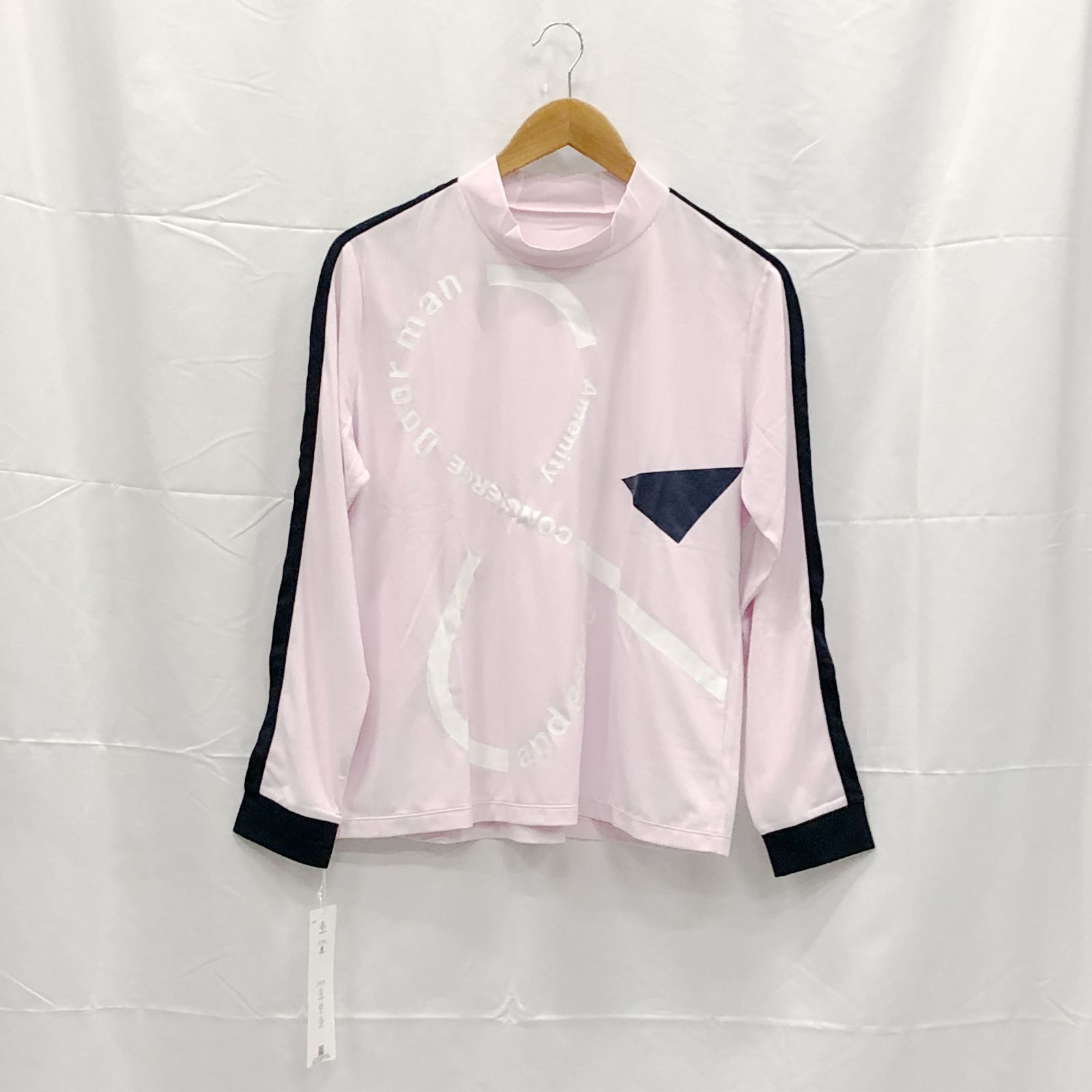 ! アンパスィ レディース ＬＬサイズ ハイネックシャツ ピンク系 古着ゴルフウェア