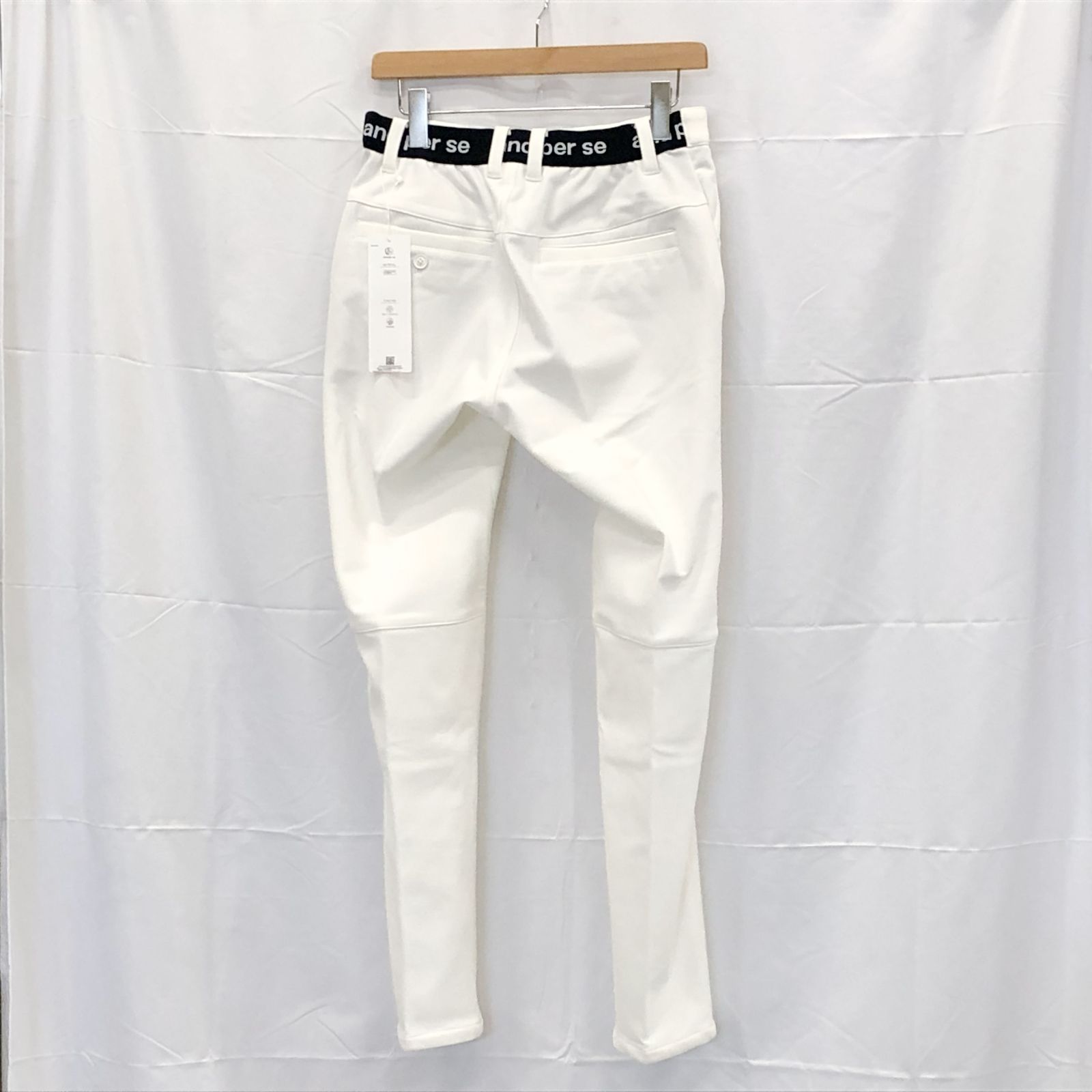 タグ付き! アンパスィ｜メンズ｜Ｍサイズ｜ストレッチウォームパンツ｜ホワイト系｜古着ゴルフウェア