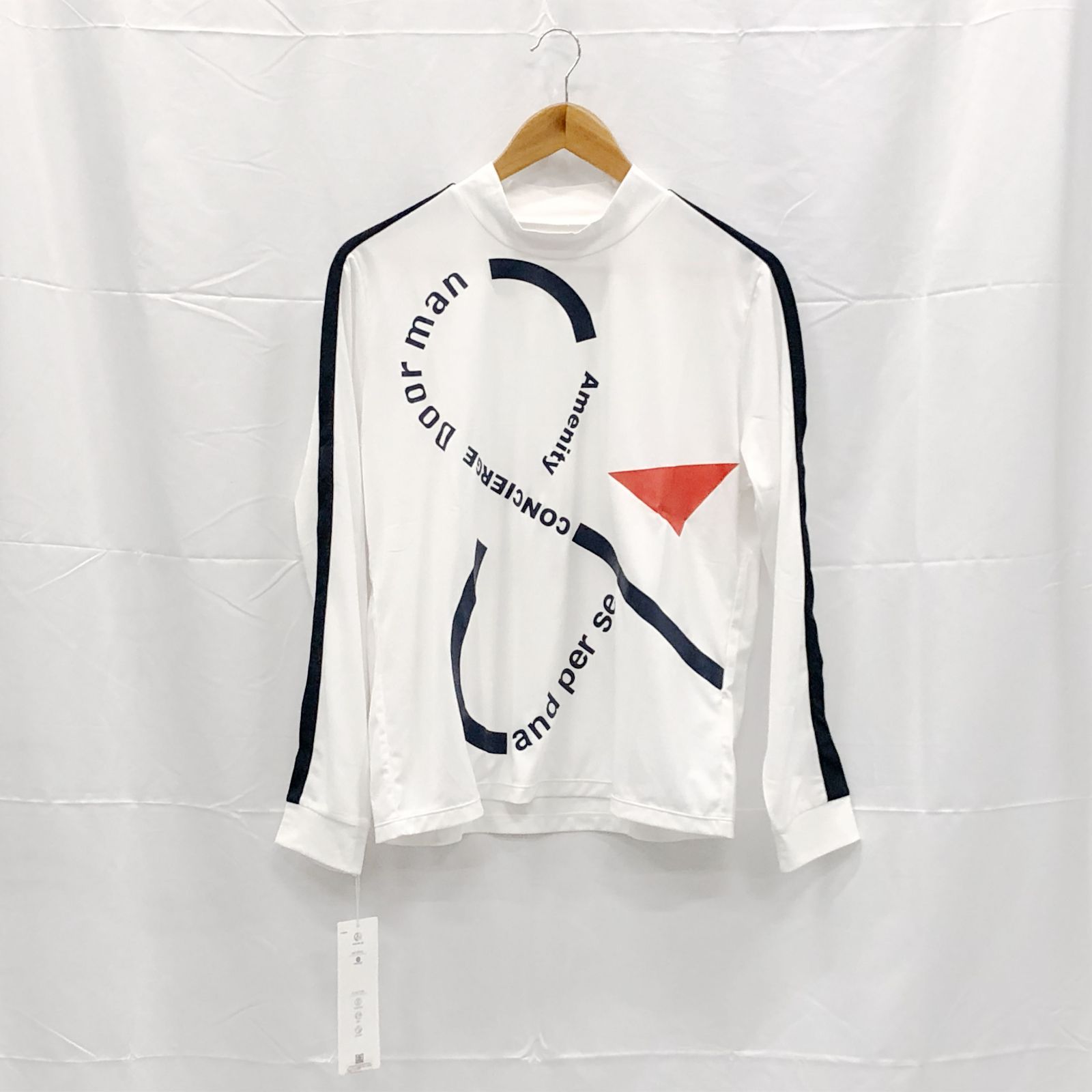 ! アンパスィ｜レディース｜ＬＬサイズ｜ハイネックシャツ｜ホワイト系｜古着ゴルフウェア