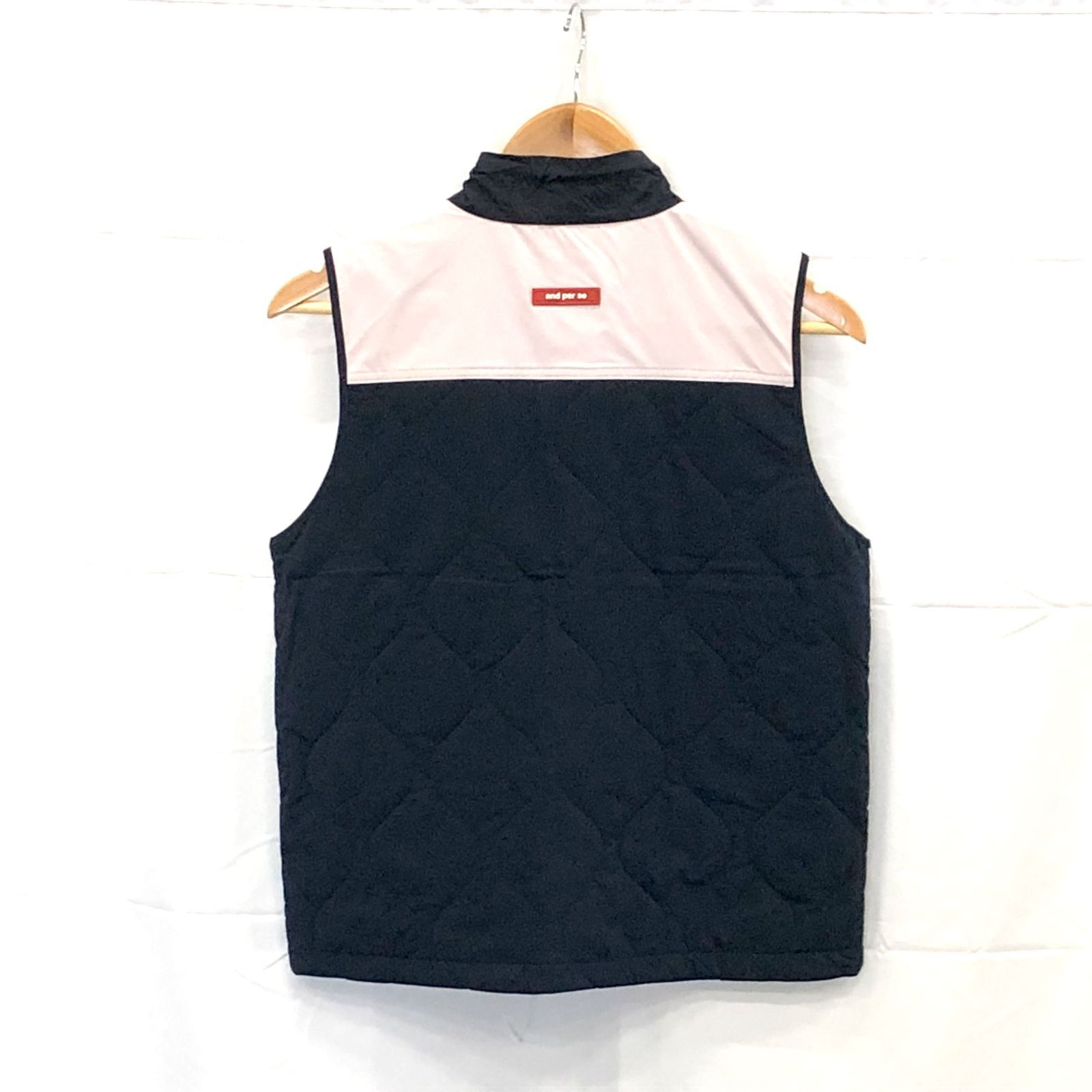 タグ付き! アンパスィ｜レディース｜Ｍサイズ｜バックウォームベスト｜ネイビー系｜古着ゴルフウェア