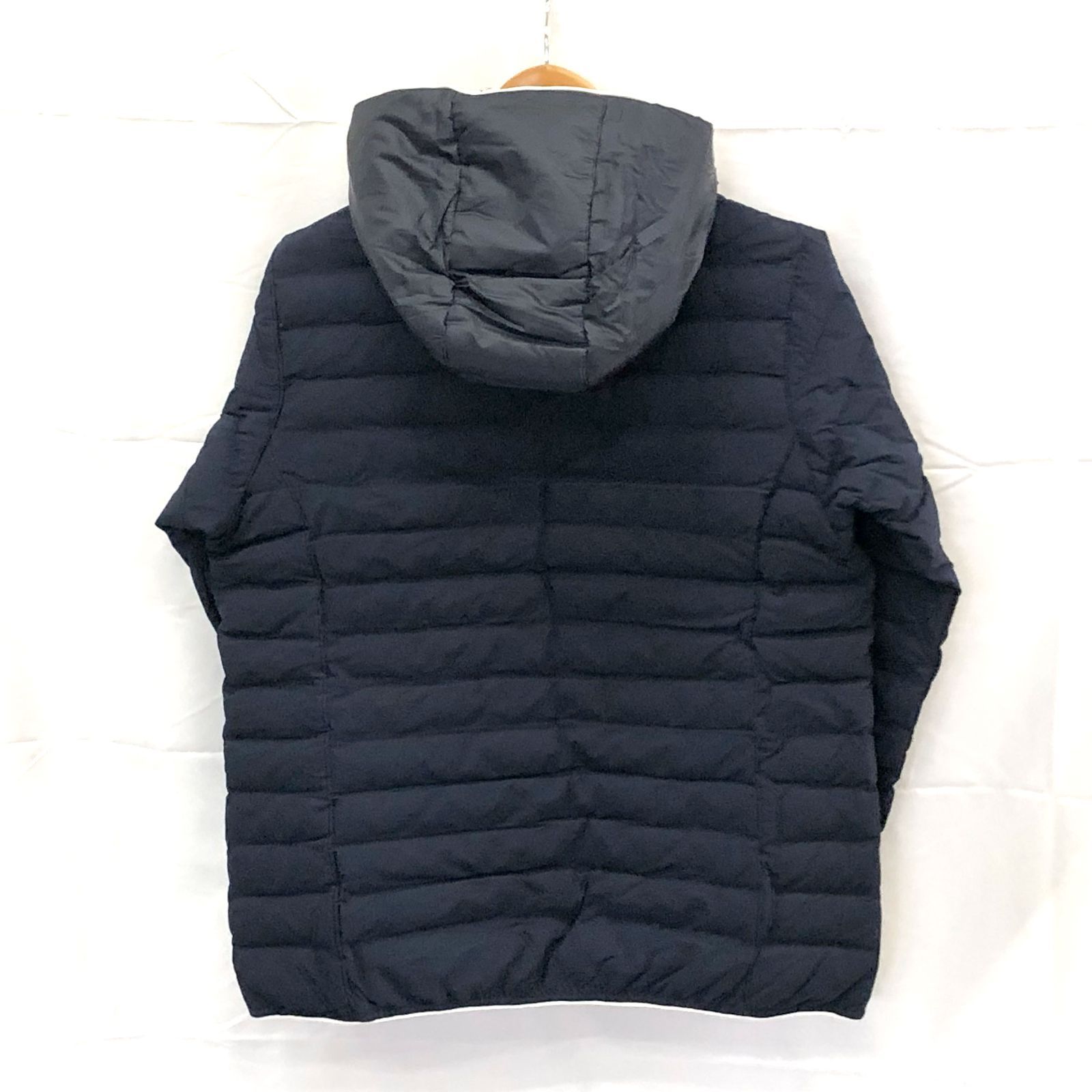 ! アンパスィ｜レディース｜ＬＬサイズ｜中綿フーディーブルゾン｜ネイビー系｜古着ゴルフウェア