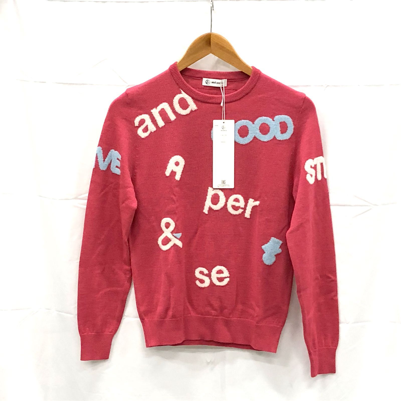 ! アンパスィ｜レディース｜Ｍサイズ｜クルーネックセーター｜ピンク系｜古着ゴルフウェア