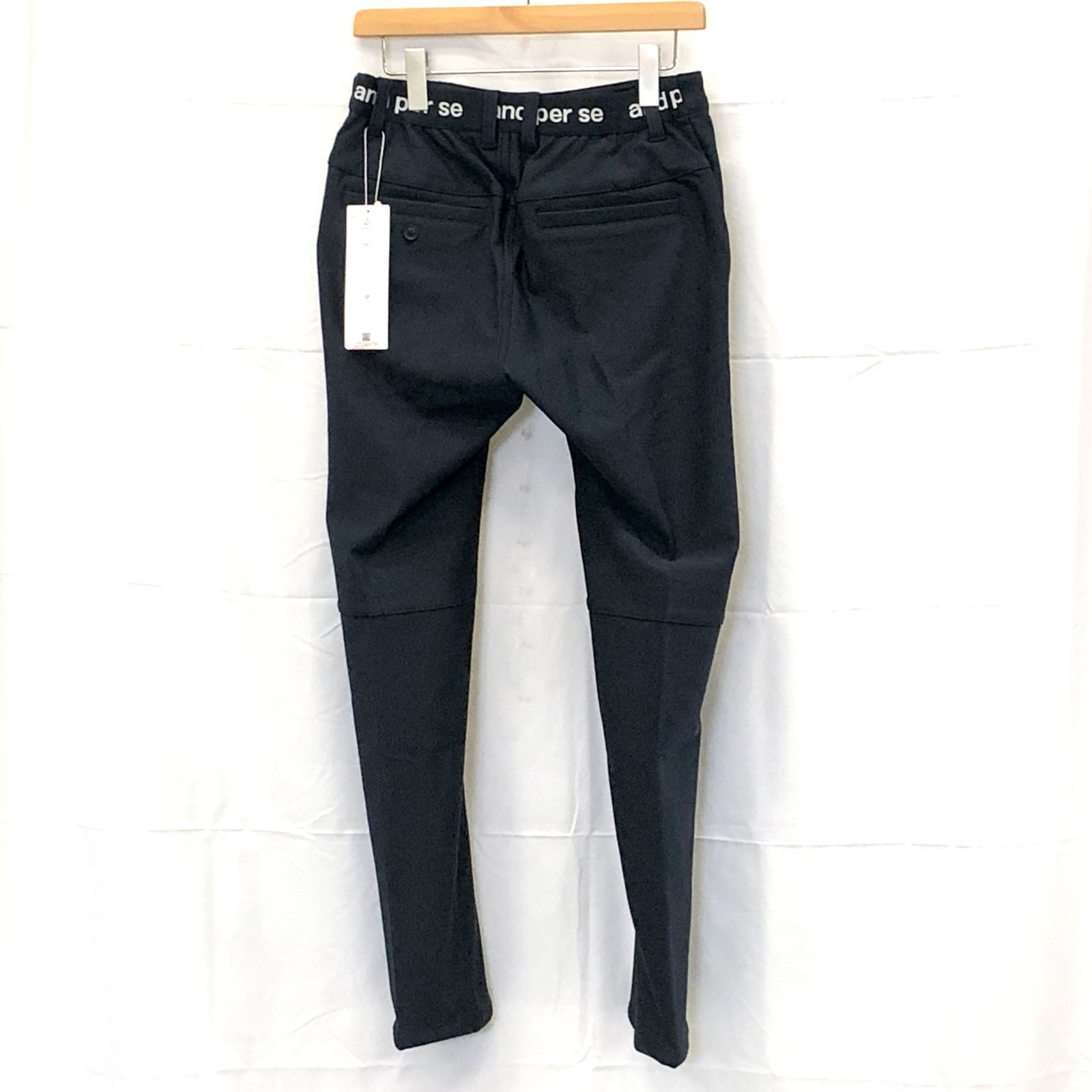 ! アンパスィ メンズ Ｍサイズ ストレッチウォームパンツ ネイビー系 古着ゴルフウェア