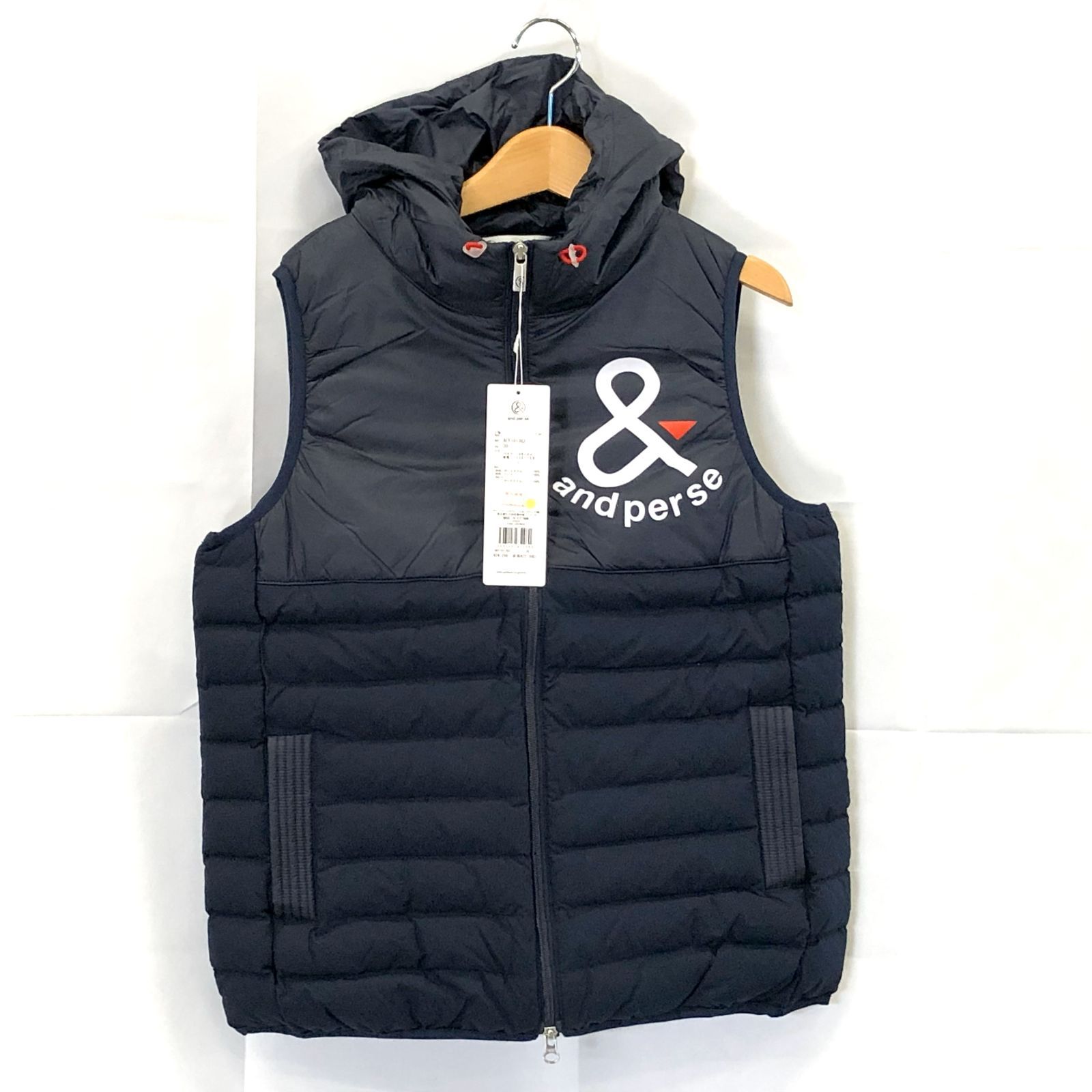 タグ付き! アンパスィ｜レディース｜Ｌサイズ｜エナジーコクーン中綿ベスト｜ネイビー系｜古着ゴルフウェア