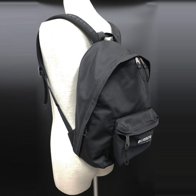 バーバリー BURBERRY ナイロンバックパック ナイロン レザー ブラック