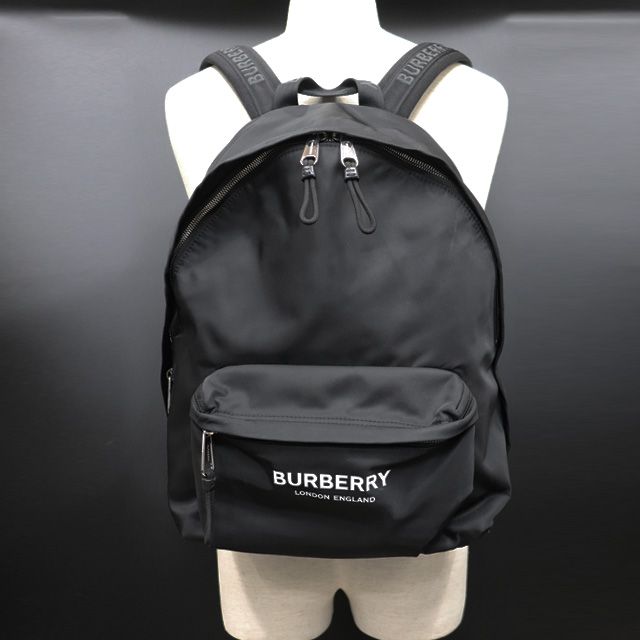 バーバリー BURBERRY ナイロンバックパック ナイロン レザー ブラック