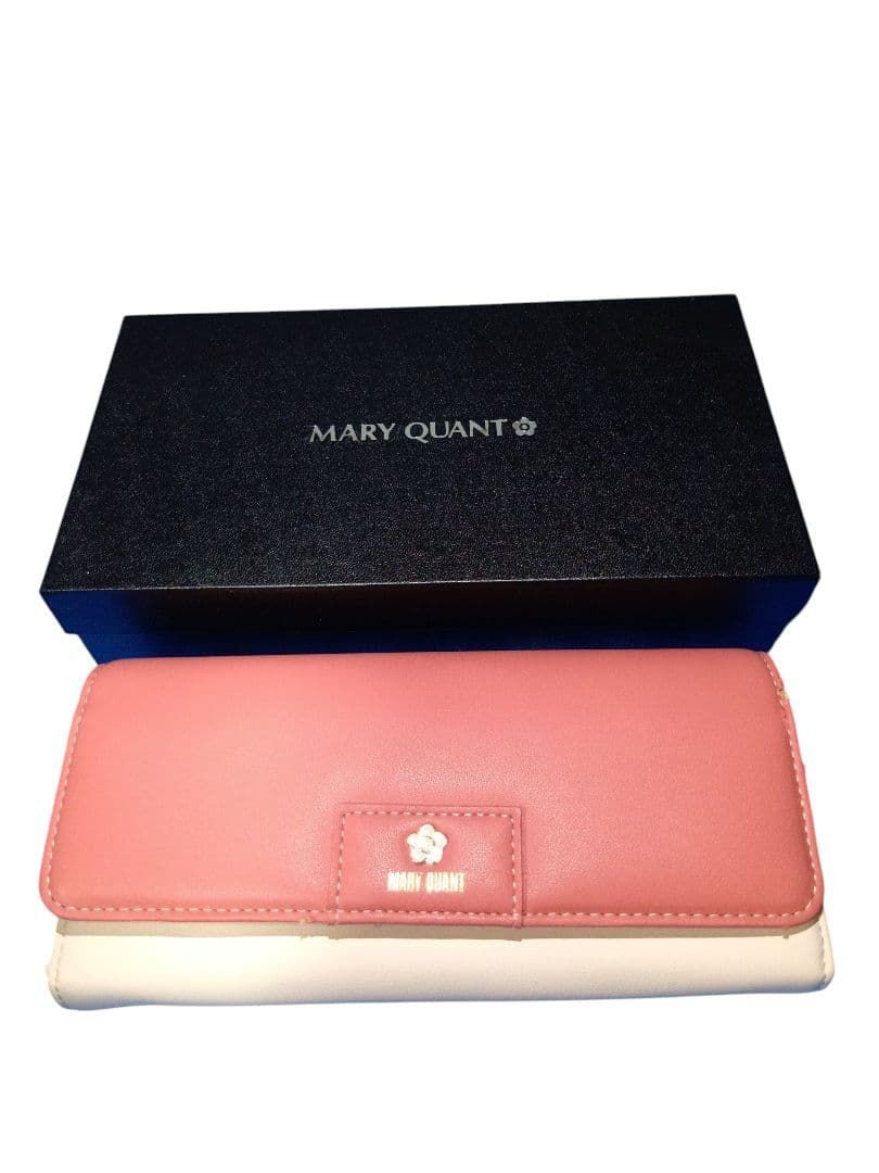 MARY QUANTマリークワント ピンク ホワイト 長財布 - メルカリ