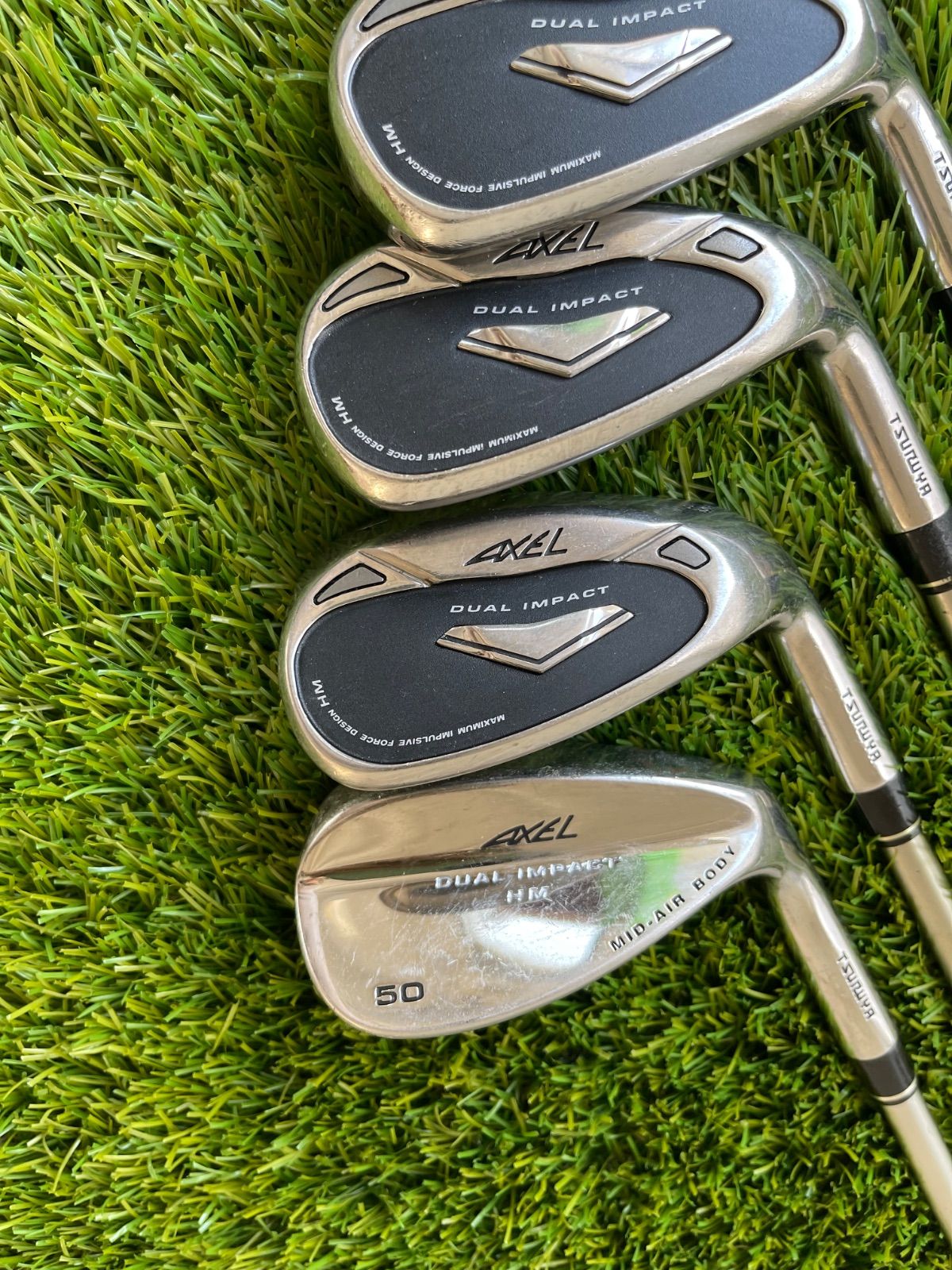 ツルヤゴルフ アイアン 5本 右 TSURUYA AXEL DUAL IMPACT HM - メルカリ