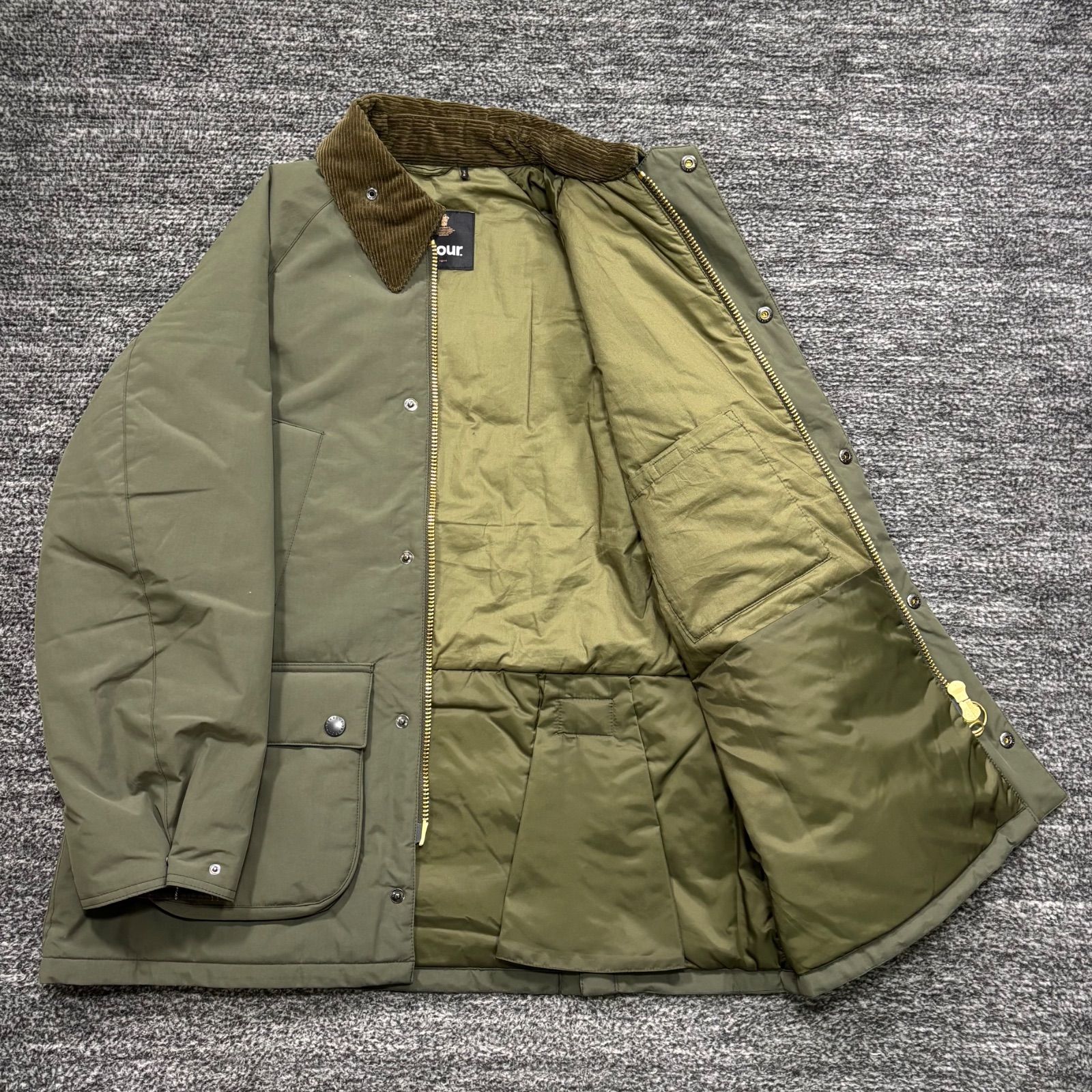 未使用同様 Barbour OS BEDALE PADDED CASUAL JACKET 242MCA1003 OLIVE