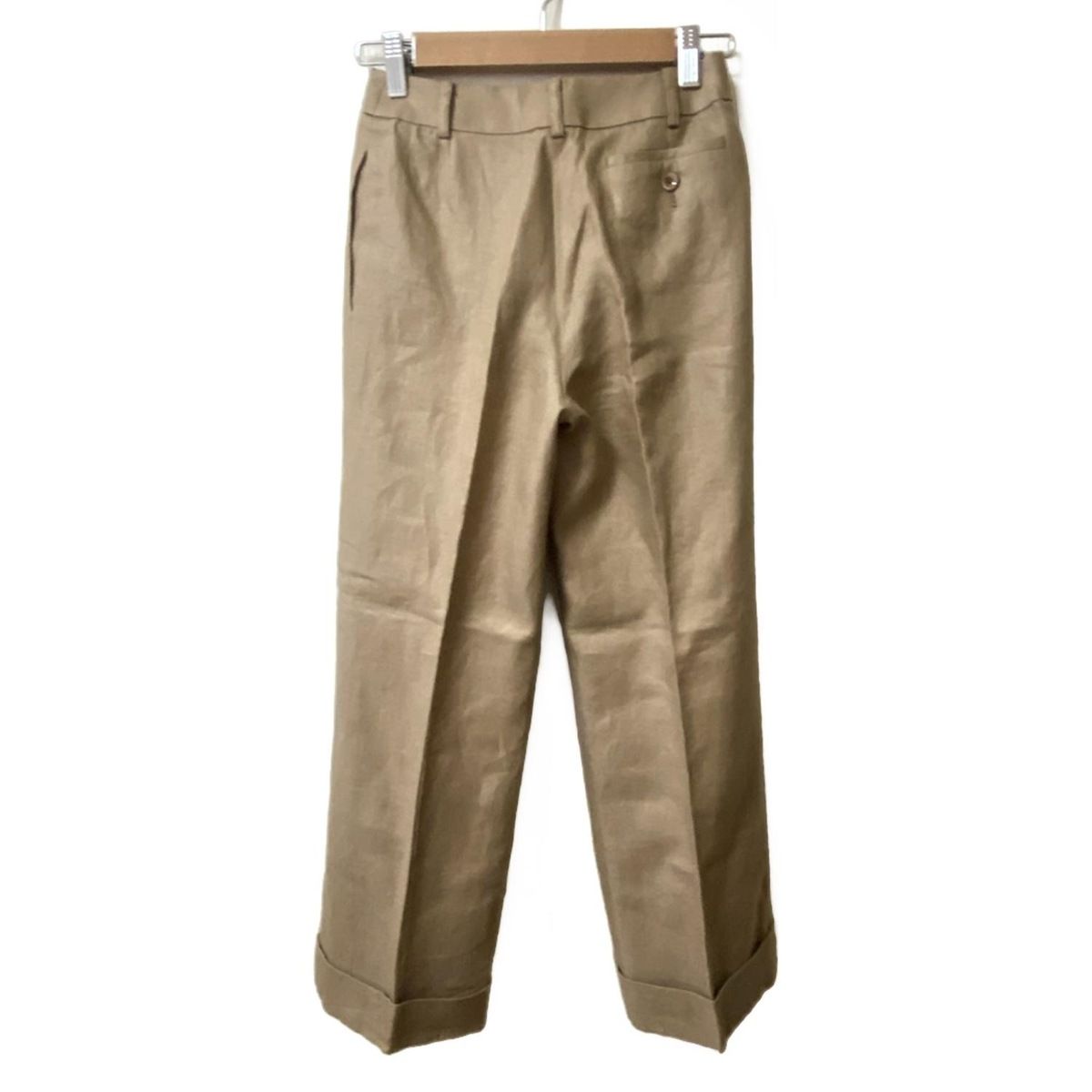 ジバンシー パンツ サイズ38 M レディース ブラウン フルレングス 麻