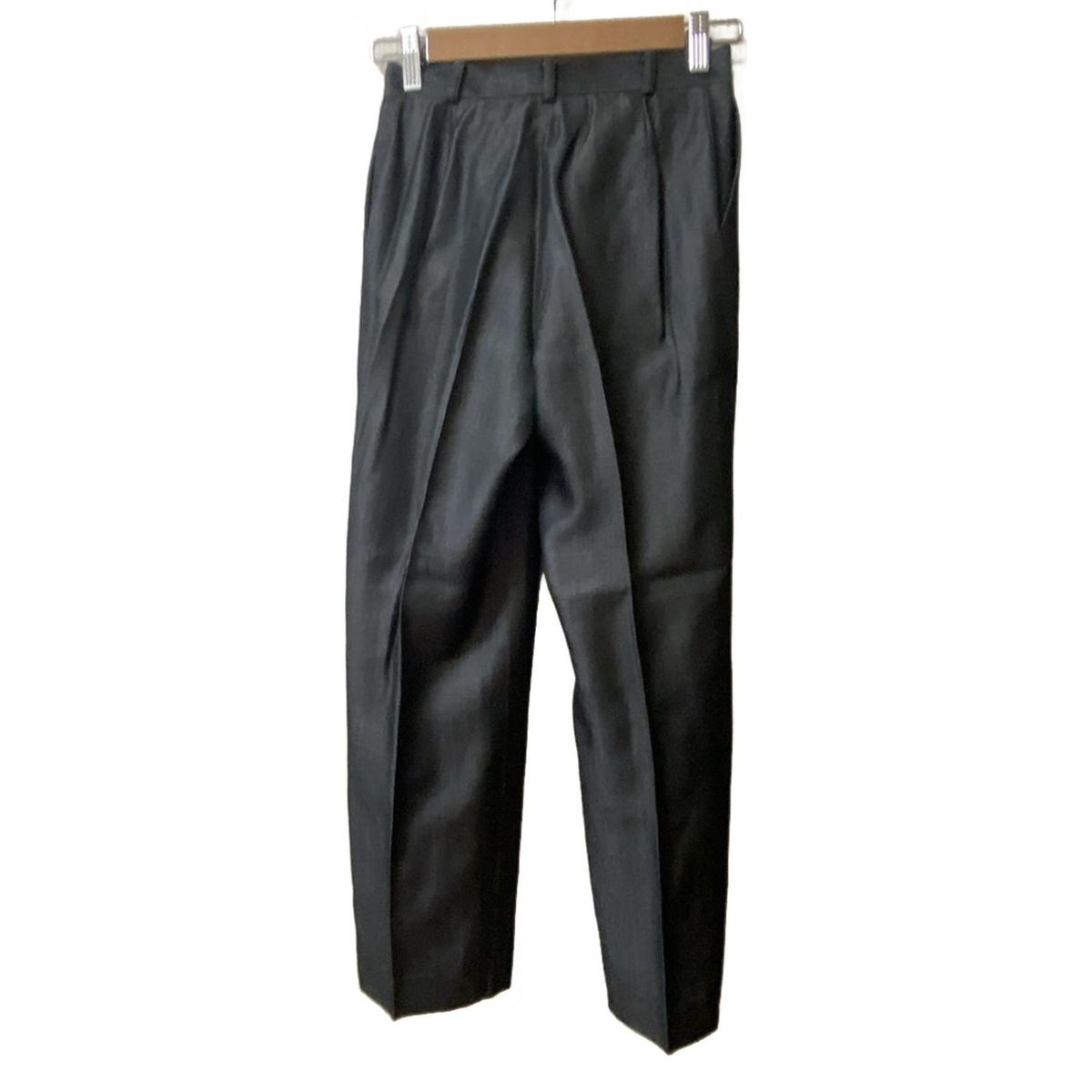ジバンシー パンツ サイズ38 M レディース 黒 グレー フルレングス シルク