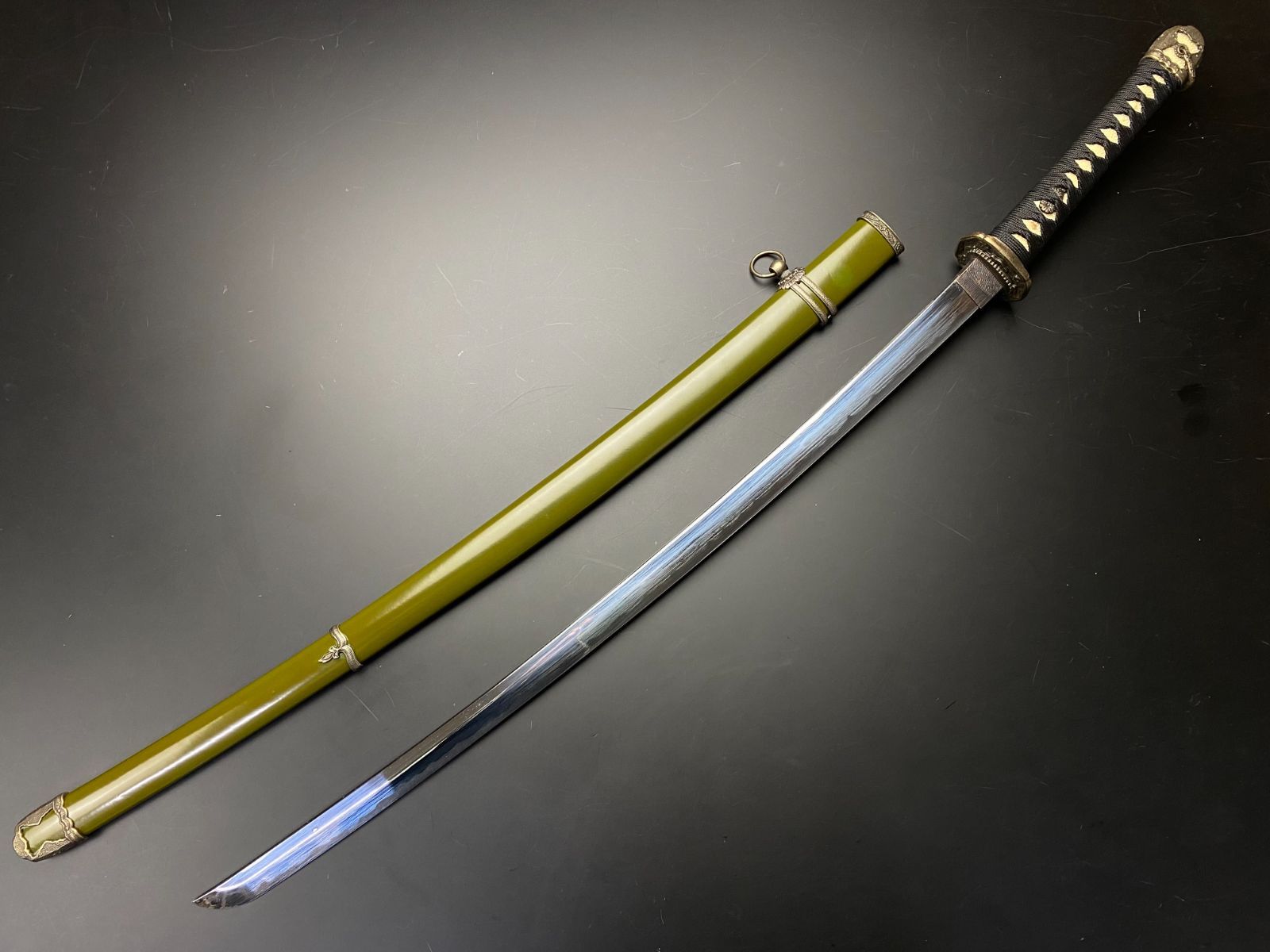 アウトレット品 模造刀 軍刀 陸軍大刀 黒柄 国防色木鞘 GN 1