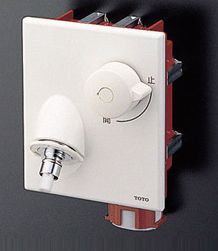 TOTO 緊急止水弁付洗濯機用水栓 ピタットくん 単水栓 壁埋め込みタイプ 樹脂配管用 一般地 セット内用