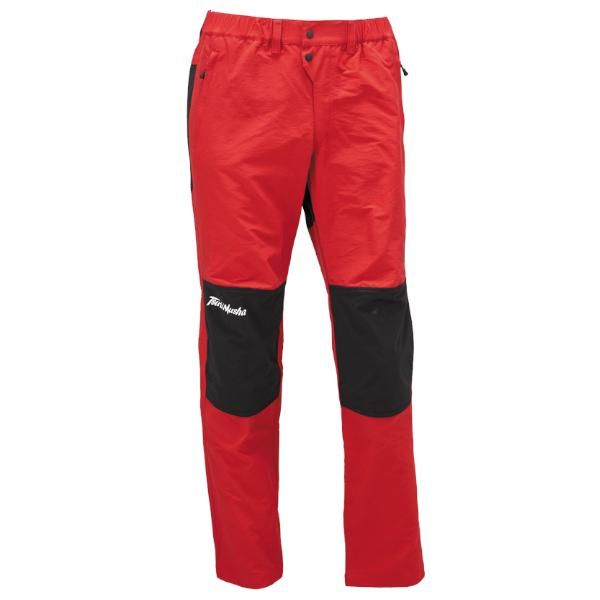 釣武者 コーデュラ ネオハイブリッドパンツ レッド L