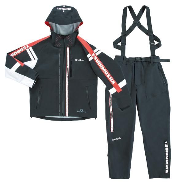 ☆希少☆[新品未使用品] 釣武者 2ファイブレインスーツ　Lサイズ 釣武者 テクニカルアーム 3レイヤーレインスーツ レッド L - メルカリ