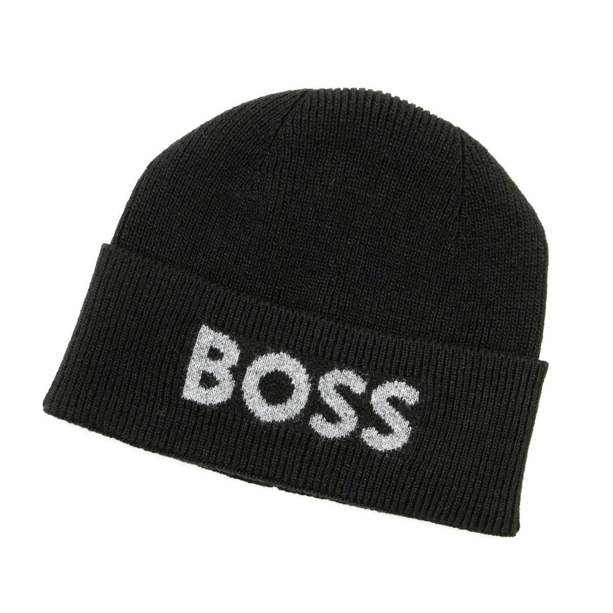 1 HUGO BOSS ヒューゴボス 001 ブラック ニットキャップ ニット帽 男女兼用