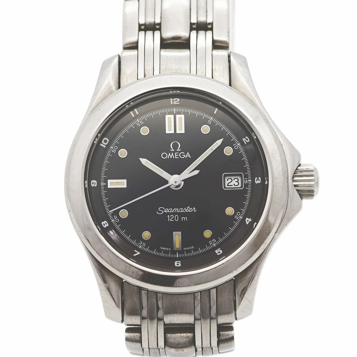 5 wwo 0403 オメガ シーマスター 2571 50 黒文字盤 腕時計 レディース