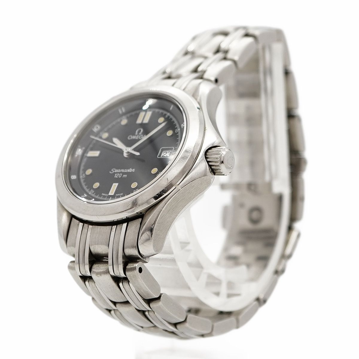 5 wwo 0403 オメガ シーマスター 2571.50 黒文字盤 腕時計 レディース