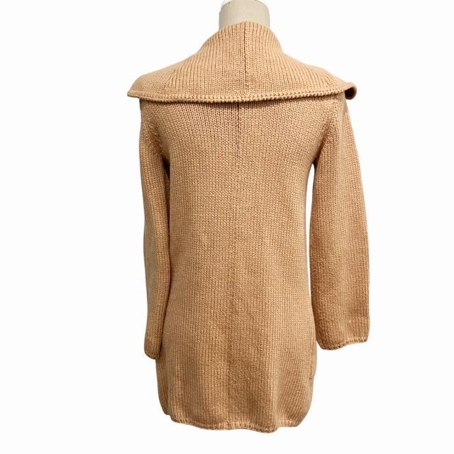 フォクシー FOXEY 美品 ウィングカラーロングカーディガン ニット ロゴ